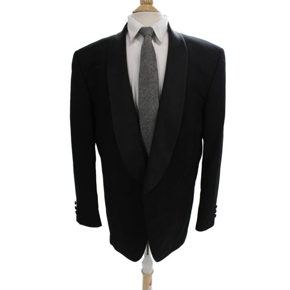 Pierre Balmain Mens Tuxedo Blazer Black 100% Wool Size 44